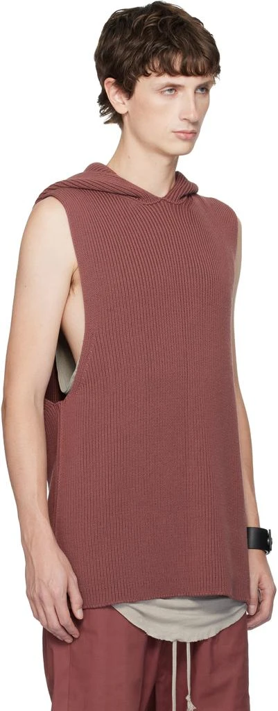 Rick Owens Pink Concordians Ribbed Hoodie 2