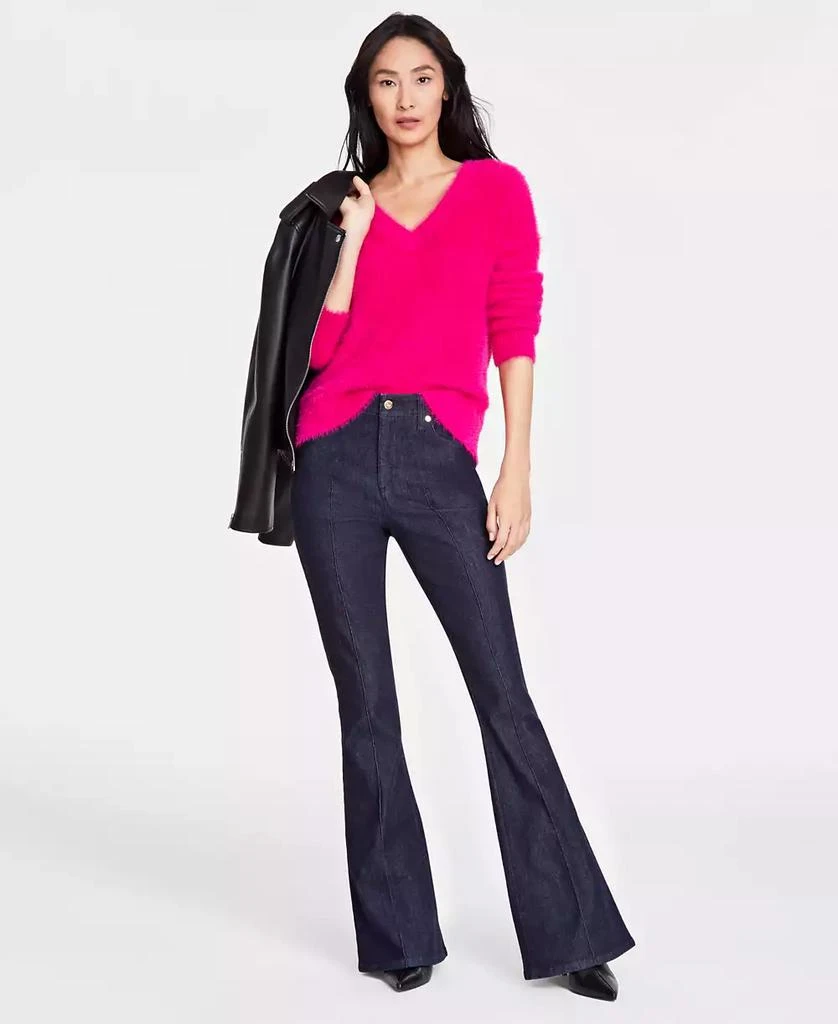 INC International Women's Eyelash V-Neck Sweater, Created for Macy's 4