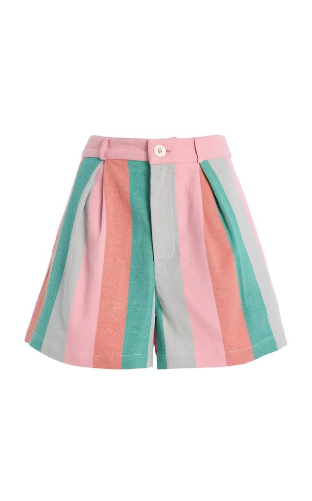 Marrakshi Life Marrakshi Life - Exclusive Riviera Striped Cotton Shorts - Multi - M - Moda Operandi 1