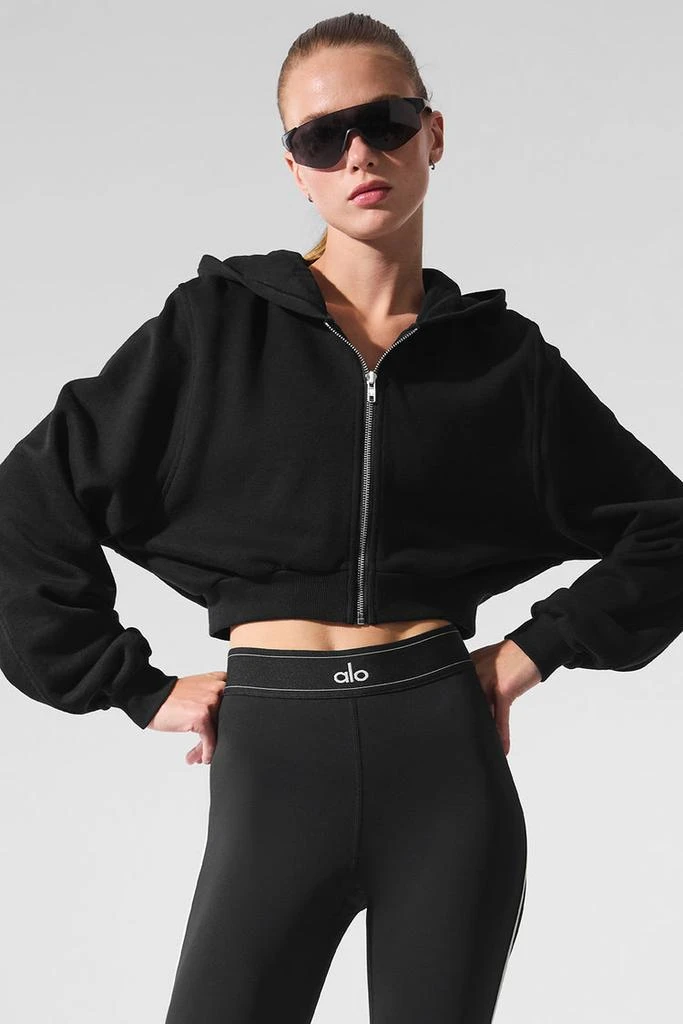 Alo Sweet Escape Zip Up Hoodie - Black 1