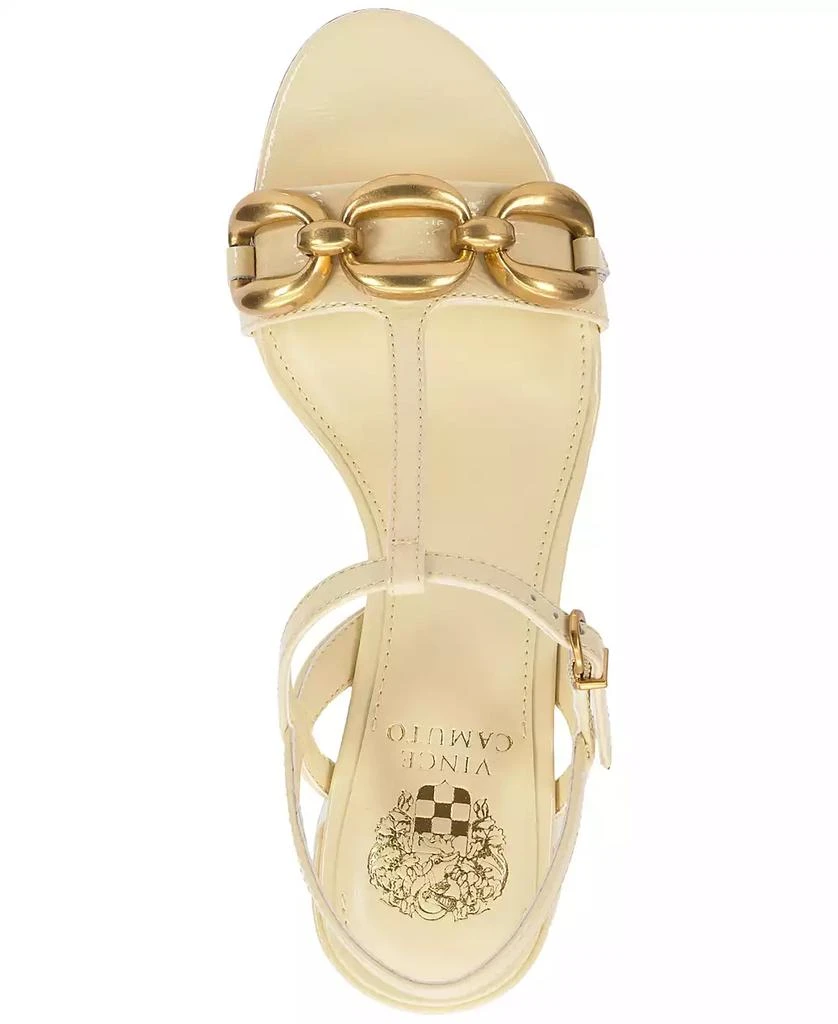 Vince Camuto Women
s Chirie Chain T-Strap Block-Heel Sandals 4