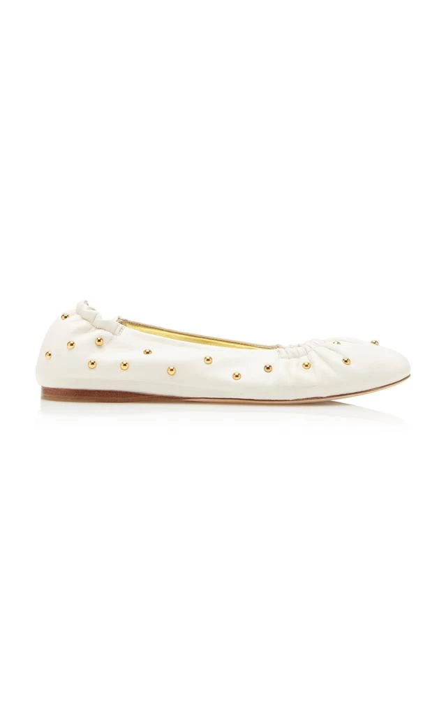 Chloé Chloé - Eia Studded Leather Ballet Flats - White - IT 36 - Moda Operandi 1