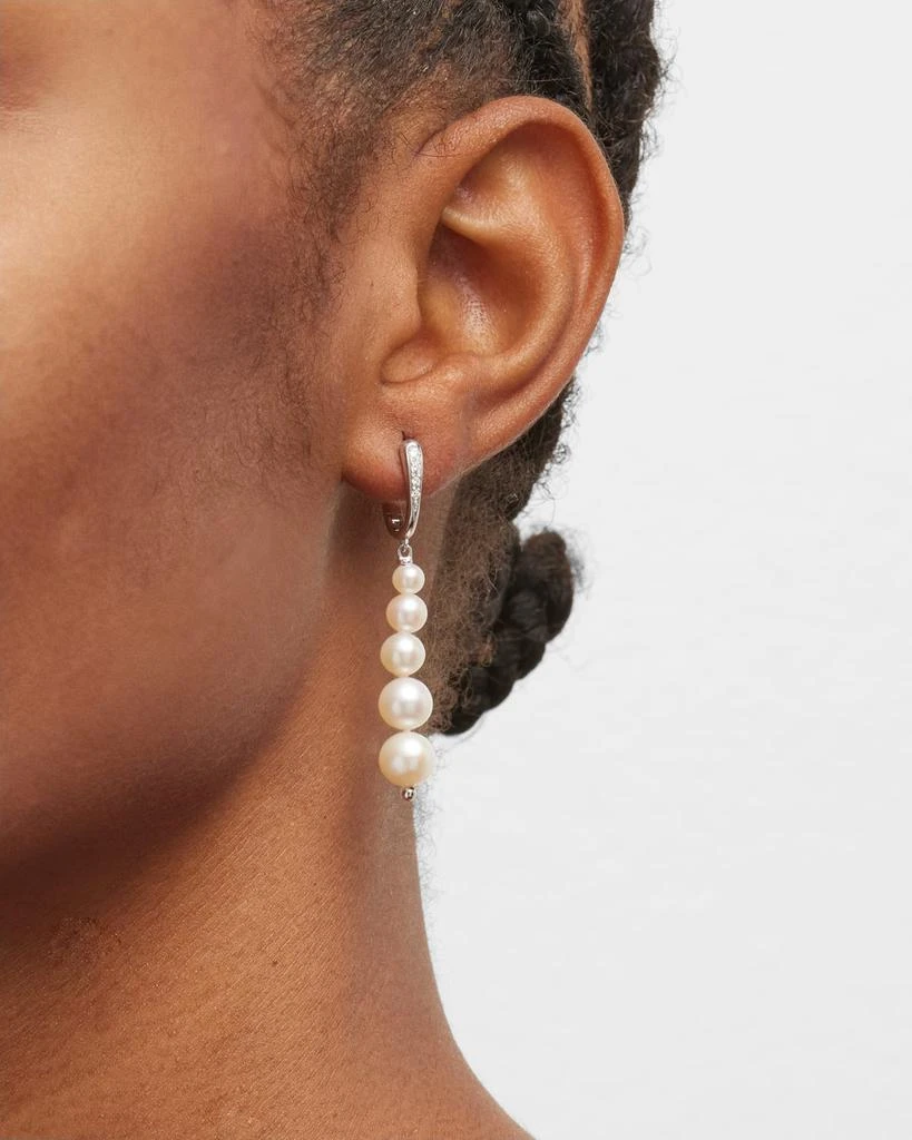 Utopia Graduated Pearl 
Diamond Earrings 2