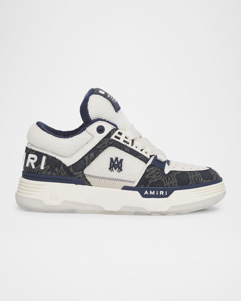 【AMIRI】ホワイト＆グレー MA Quad MA-1 ヌバック スニーカー AMIRI Gray & White MA-1 Sneakers Amiri
