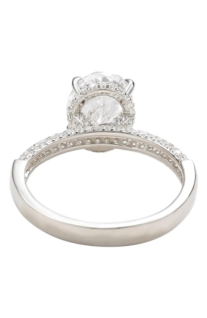 Suzy Levian Sterling Silver Cubic Zirconia Oval Ring 2