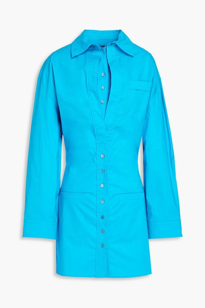 Jacquemus Baunhilha layered cutout cotton-poplin mini shirt dress 1