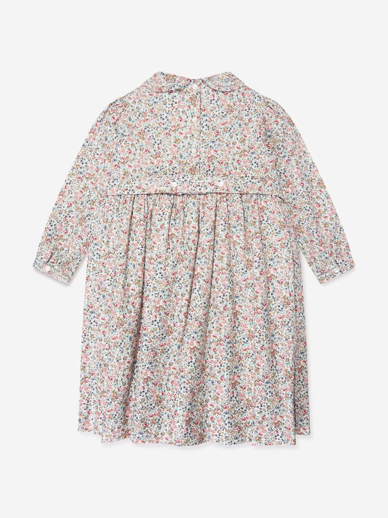Sarah Louise Sarah Louise Girls Floral Smocked Dress in Blue