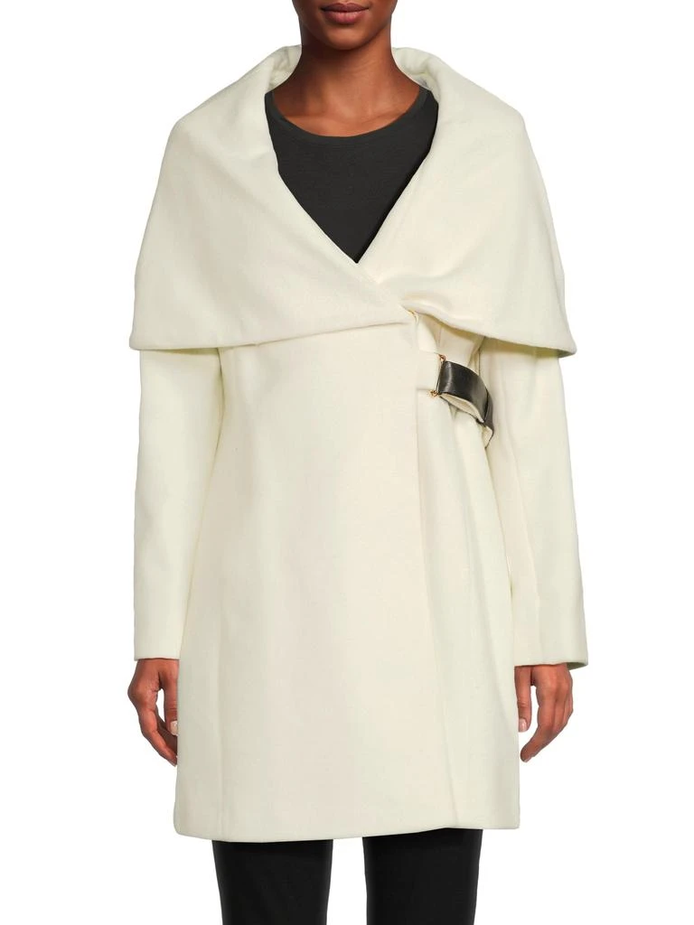 Via Spiga Oversized Shawl Collar Wool-Blend Coat