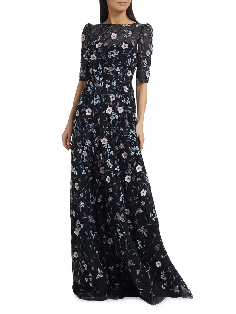Teri Jon Floral Embroidered Gown 2