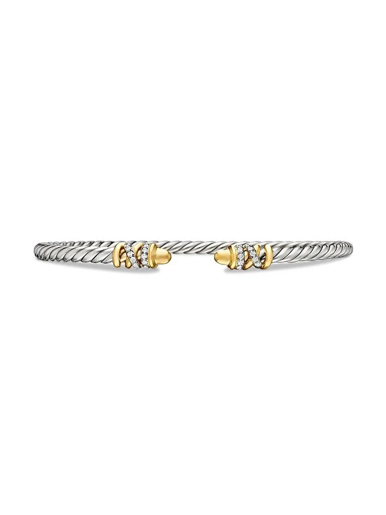 David Yurman Petite Helena Color Bracelet with 18K Yellow Gold and Pavé Diamonds