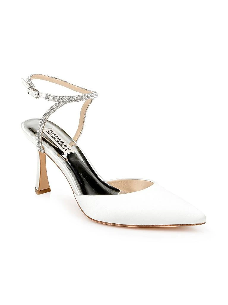 Badgley Mischka ​Kamilah 80MM Embellished Satin Pumps 2