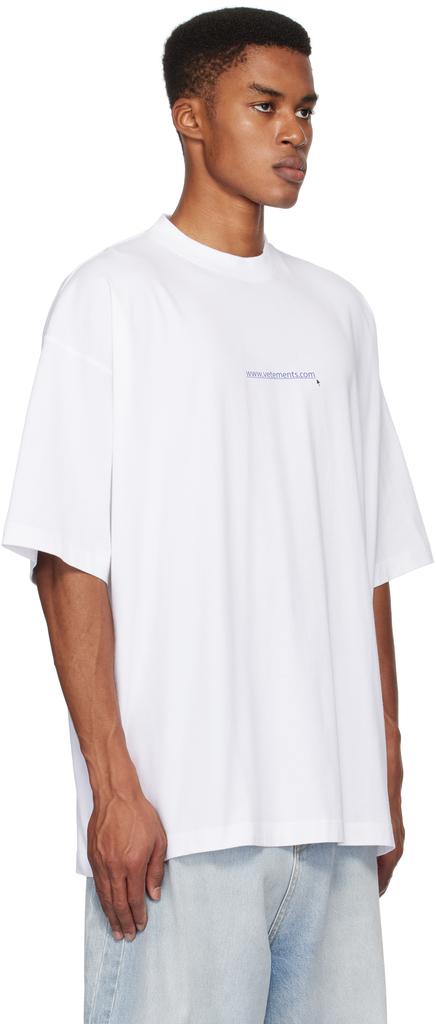Vetements White Website Oversized T-shirt