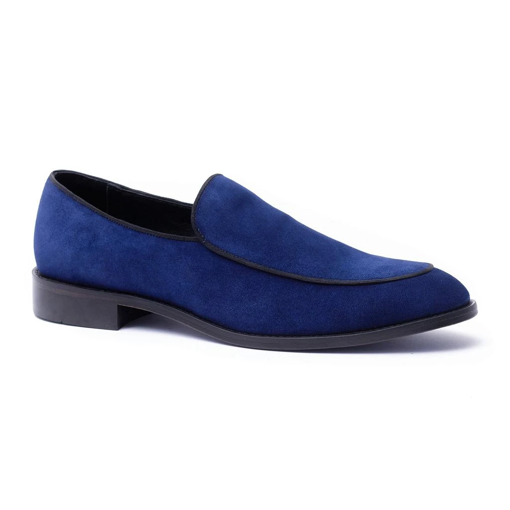 Anthony Veer Navy Suede Moc Toe Loafers Size 14 Leather Slip-On Driving Style Anthony Veer William House Loafer for Men | For Indoor Use  main image 2