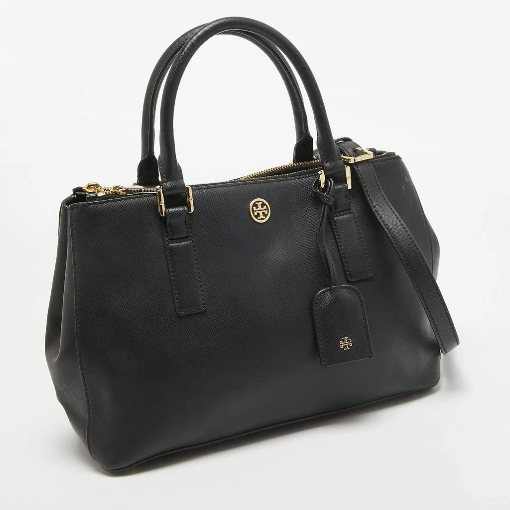 Tory Burch Tory Burch Black Saffiano Leather Double Zip Robinson Tote 3