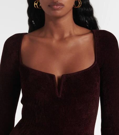 Galvan Freya velvet maxi dress 4