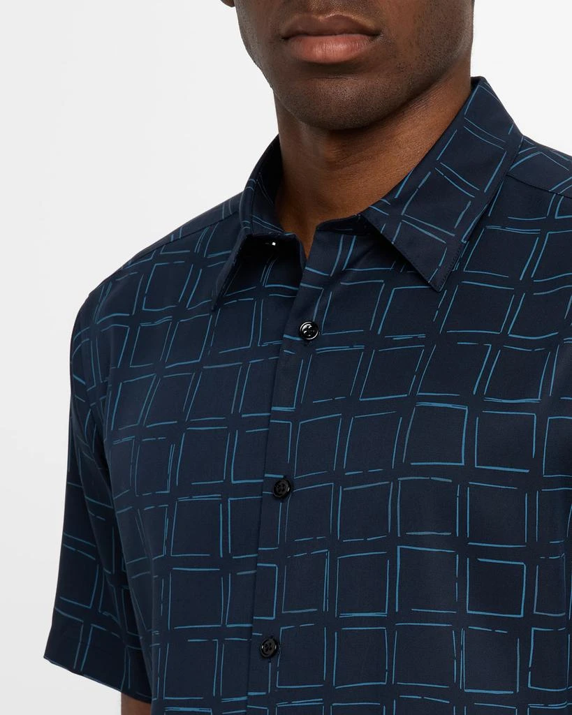 Theory Men's Irving Grid Lyocell Sport Shirt 5