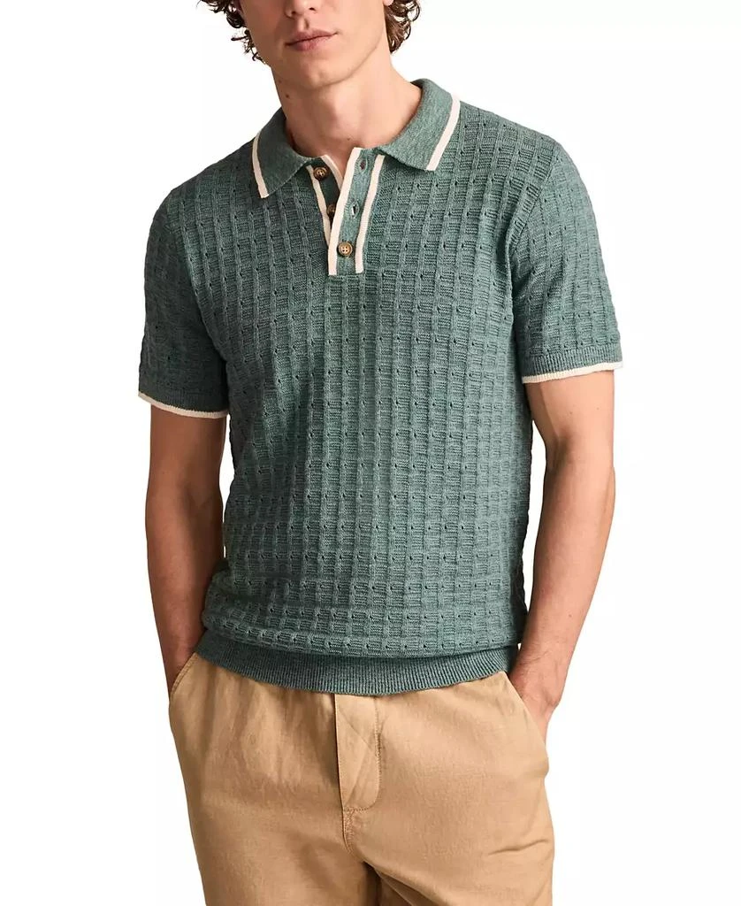 Lucky Brand Men's Short Sleeve Tipped Polo Sweater 1