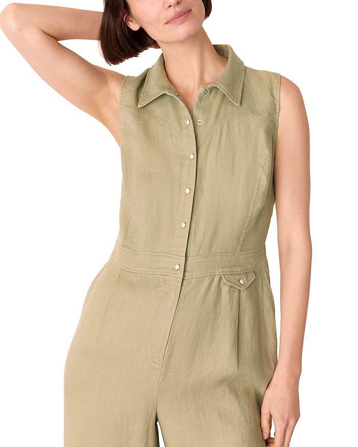 Whistles Ellis Western Linen Jumpsuit