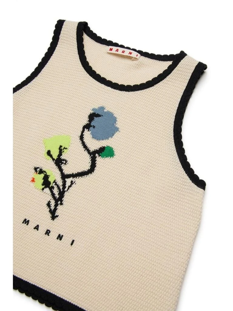 Marni Marni Kids Floral Intarsia Knitted Top 3