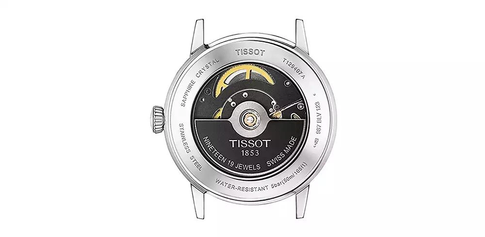 Tissot Men's Swiss Automatic Classic Dream Black Leather Strap Watch 42mm 3