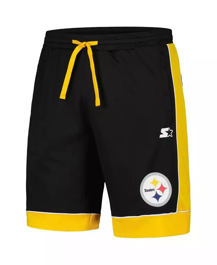 Starter Men's Black, Gold Pittsburgh Steelers Fan Favorite Fashion Shorts 2