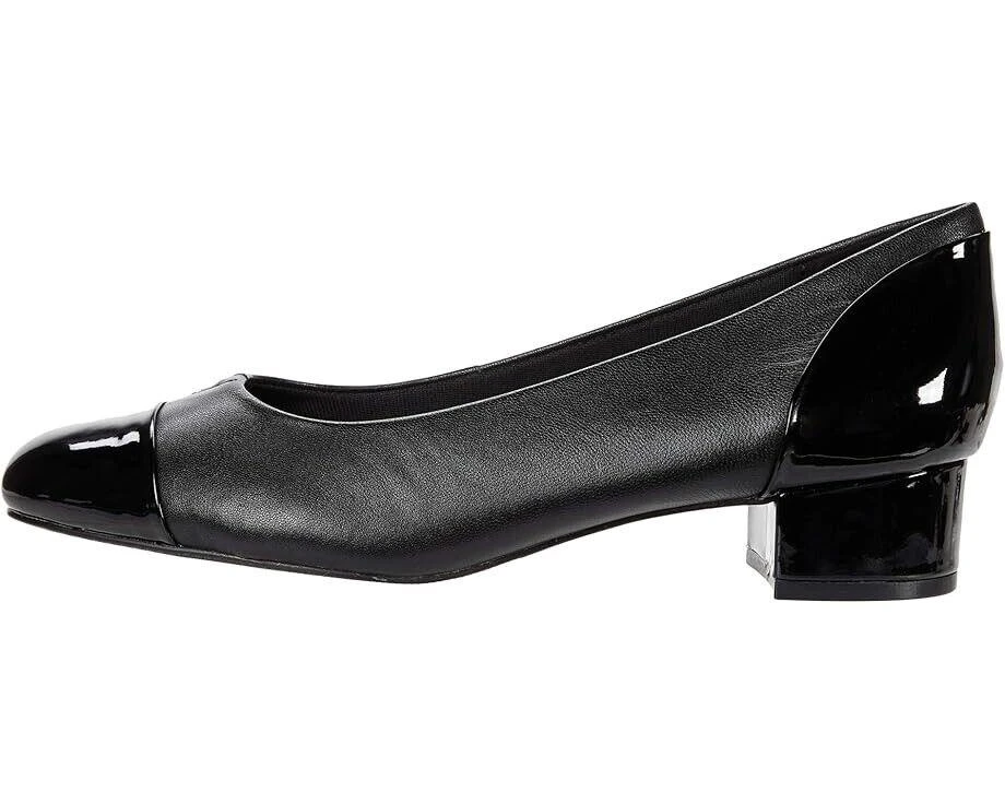 Trotters Daisy Pumps Women's US 11 Black Leather Square Toe Block Heel FZP479 3