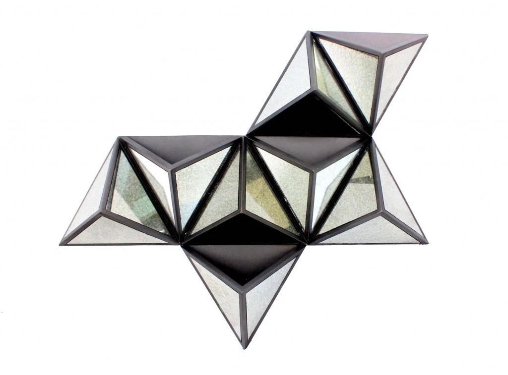Hivvago 42" X 24" X 6" Black Diamante Wooden - Wall Decor