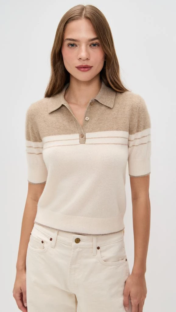 White + Warren Cashmere Polo Top 6