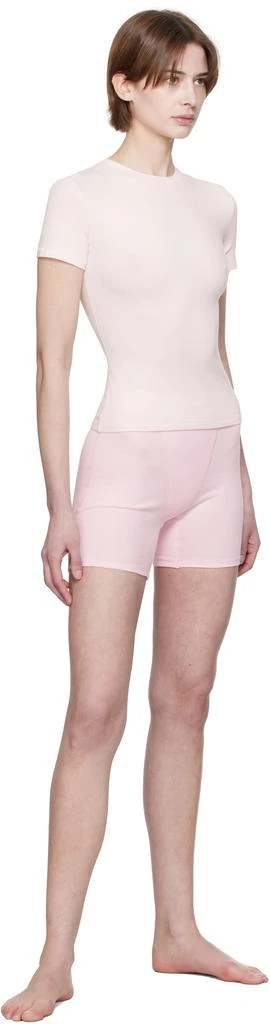 SKIMS Pink Cotton Jersey T-shirt 4