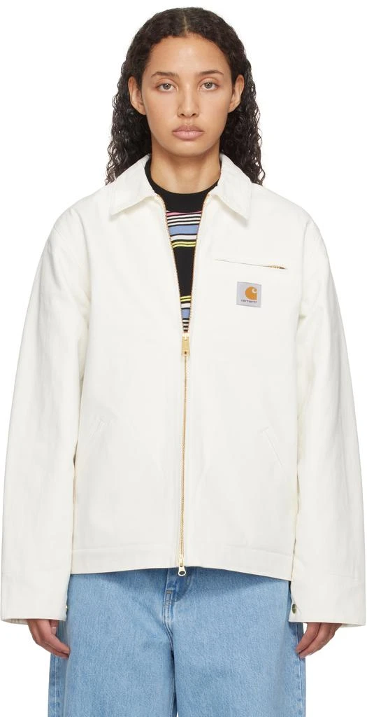 Carhartt WIP White Detroit Jacket 1