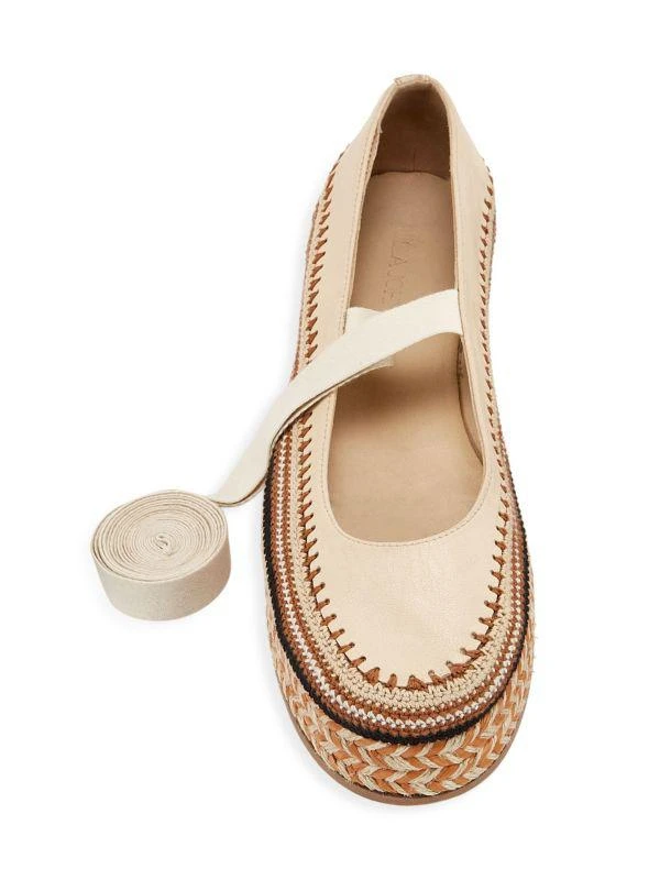 Ulla Johnson Yelena Leather Lace-Up Espadrilles 5