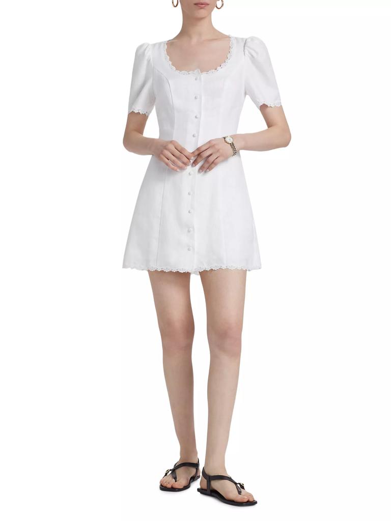 Reformation Anabella Linen Minidress