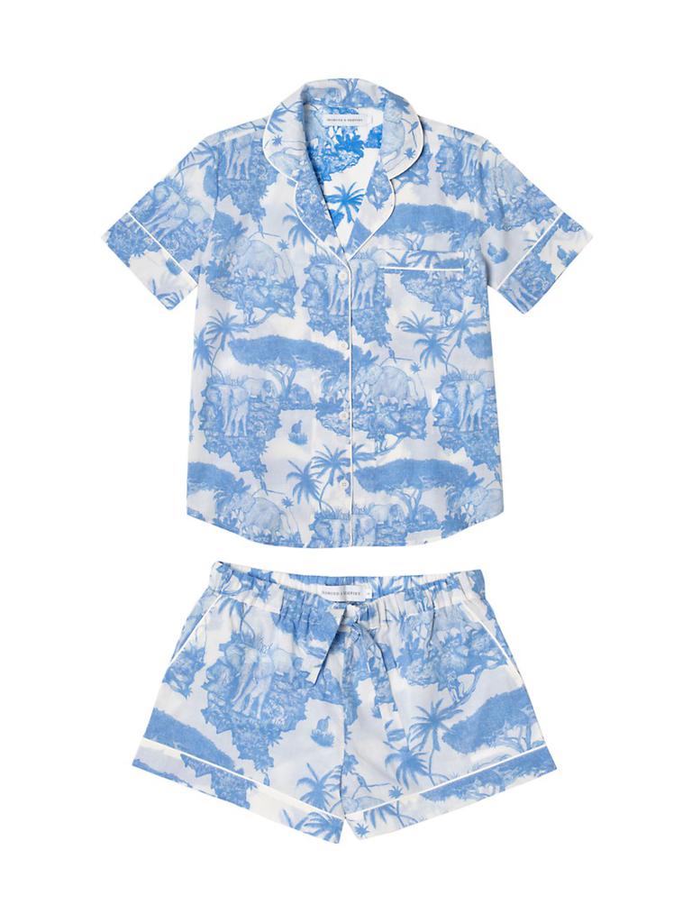 Desmond & Dempsey 2-Piece Printed Cotton Short Pajama Set