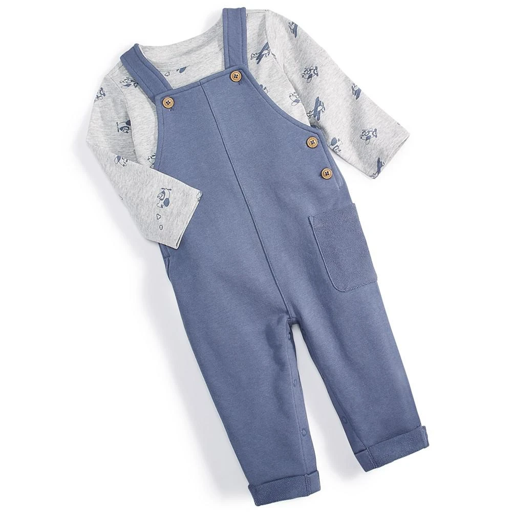First Impressions Baby Boys Airplane Shirt and Overall, 2 Piece Set, Created for Macy's 1