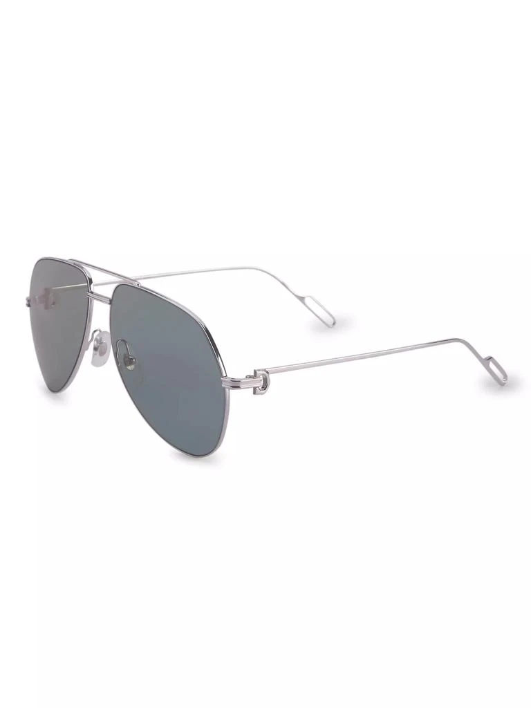 Cartier 60MM Metal Aviator Sunglasses 2