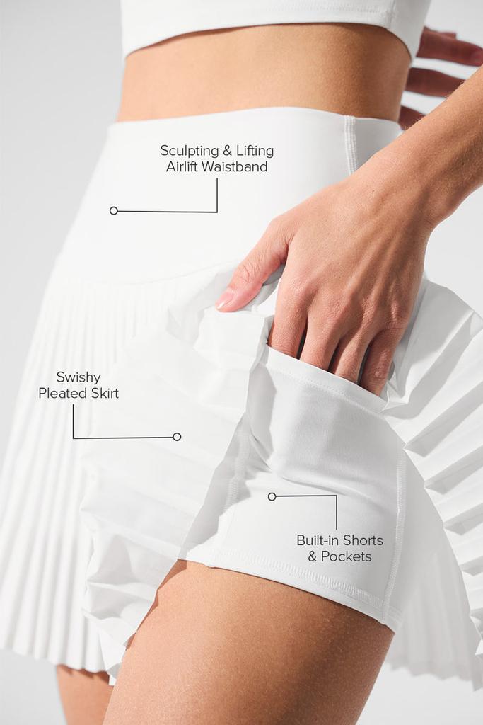 Alo Grand Slam Tennis Skirt - White