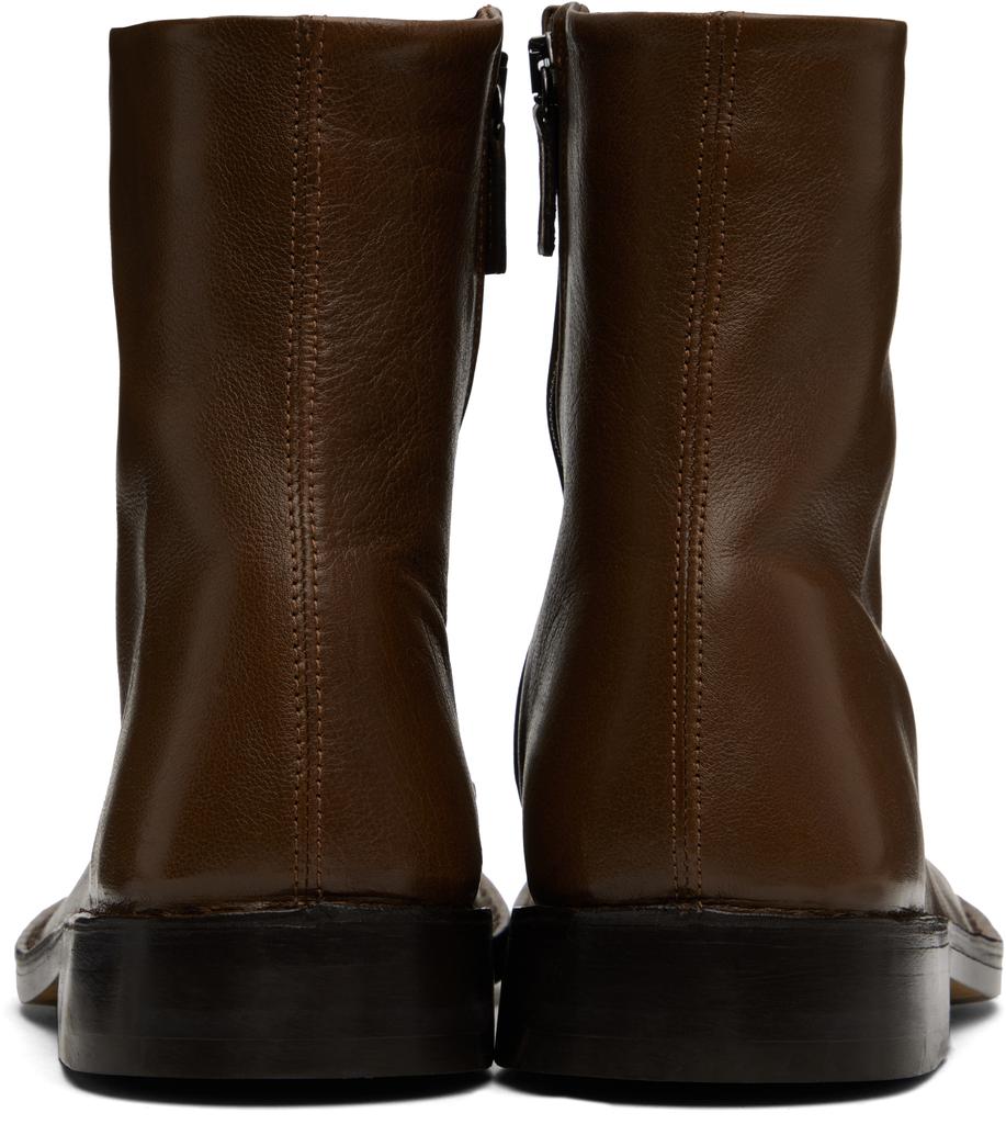 Shop Brown Piped Zipped Boots on Sale at BeyondStyle – Get 53% Off