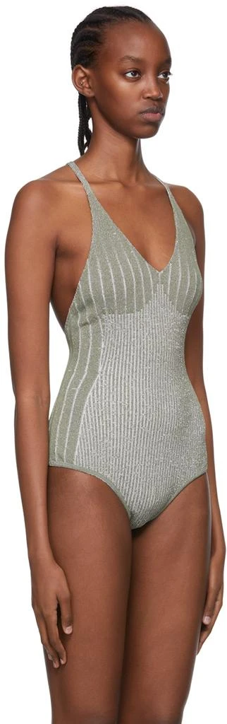AERON Green Viscose Silver Bodysuit 4