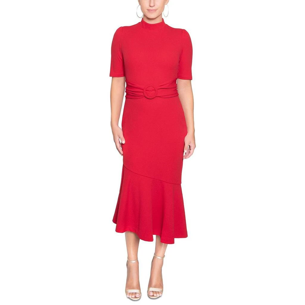 Rachel Rachel Roy Rachel Rachel Roy Womens Belted Mid Calf Midi Dress 1