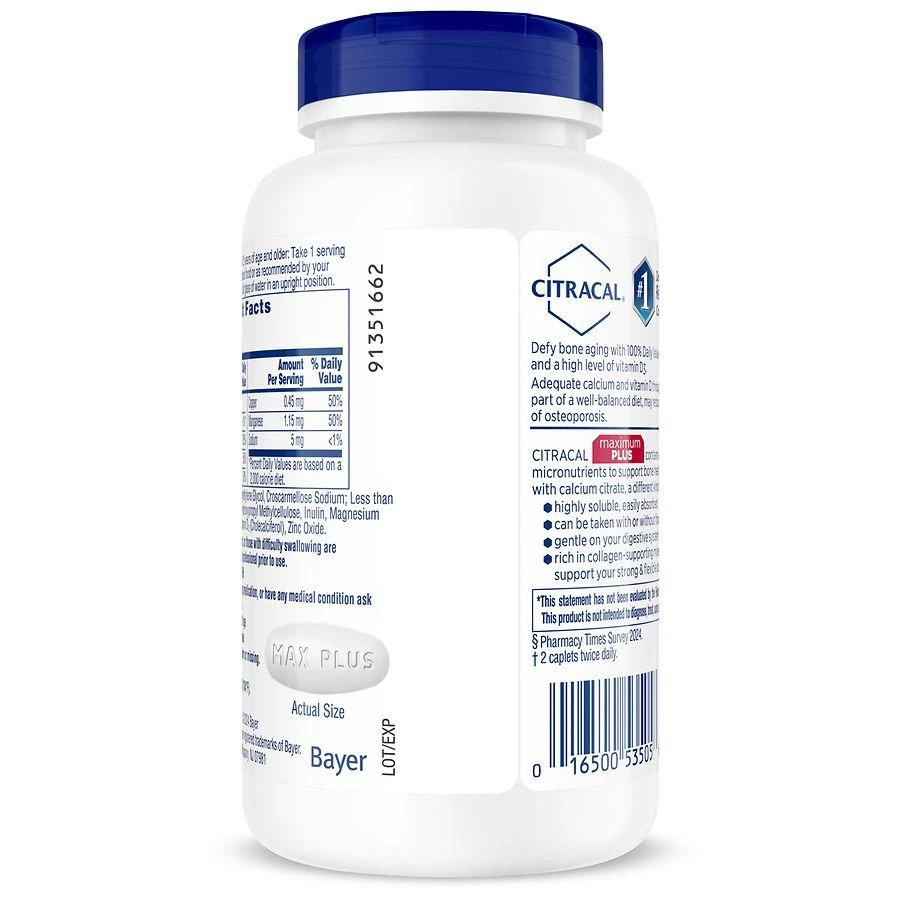 Citracal Maximum Plus Calcium Supplement + D3 Coated Caplets 7