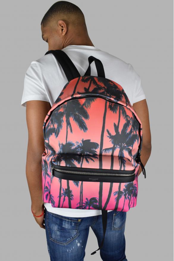 Shop Luxury backpack saint laurent backpack city model pink orange