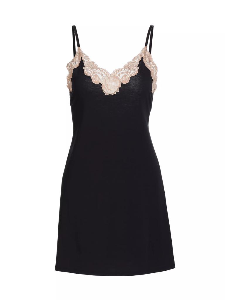 Josie Imagine Lace Jersey Slip Minidress