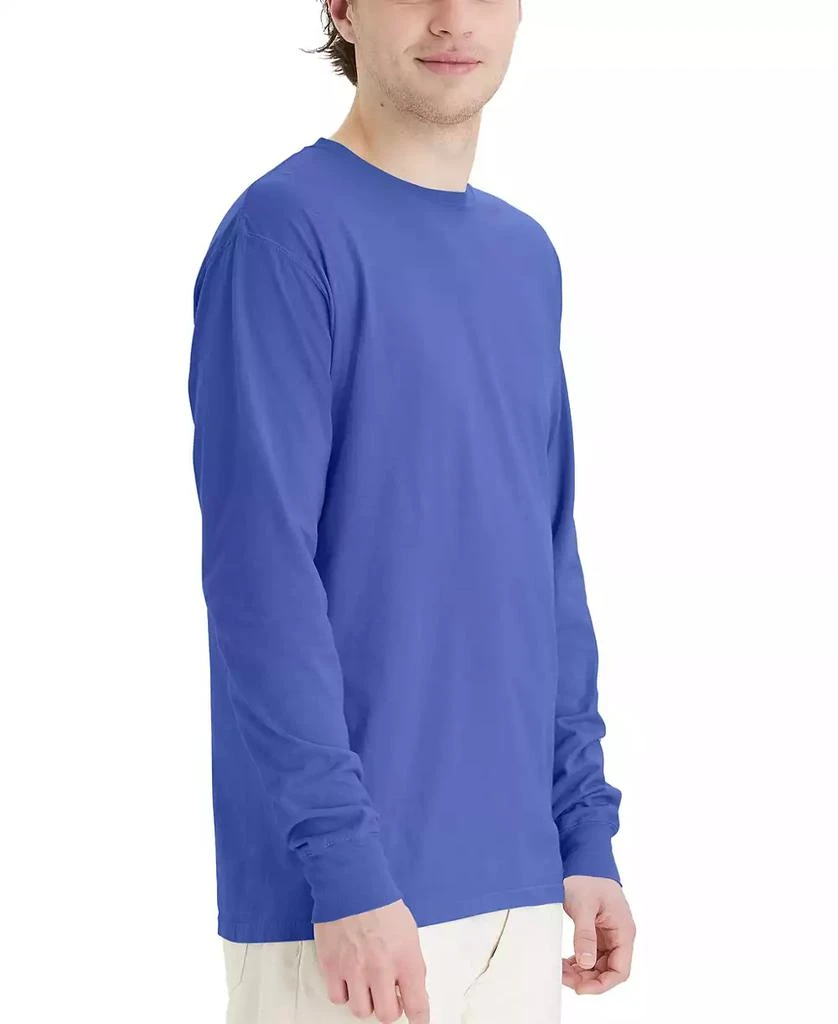 Hanes Unisex Garment Dyed Long Sleeve Cotton T-Shirt 8