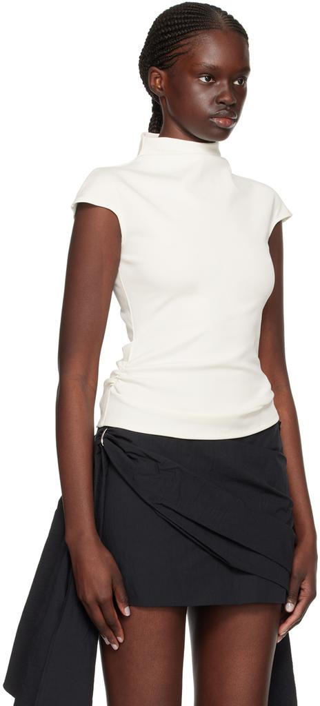 Paris Georgia Off-White Asymmetric T-Shirt