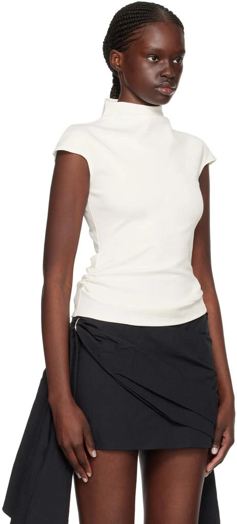 Paris Georgia Off-White Asymmetric T-Shirt 2