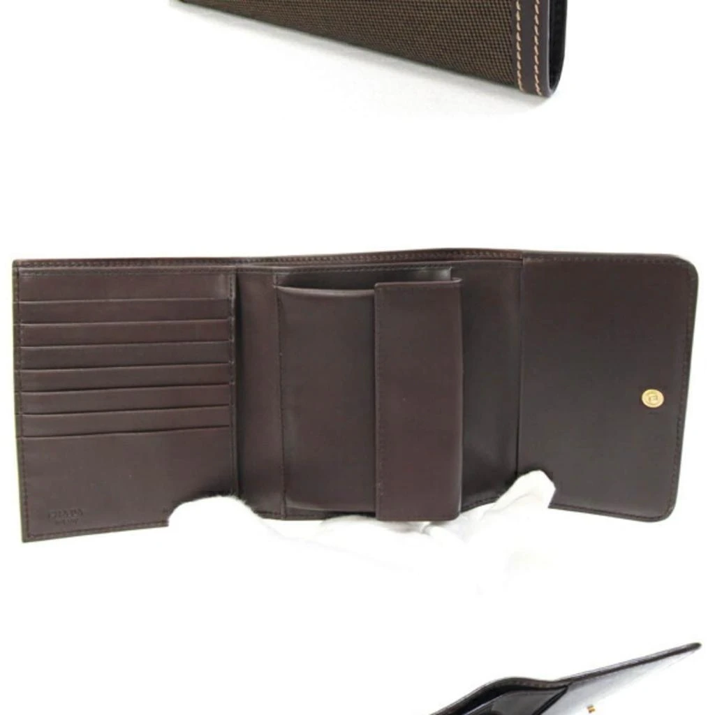 Prada Bruciato+Mor  Leather Jacquard Wallet (Tri-Fold) (Pre-Owned) 2