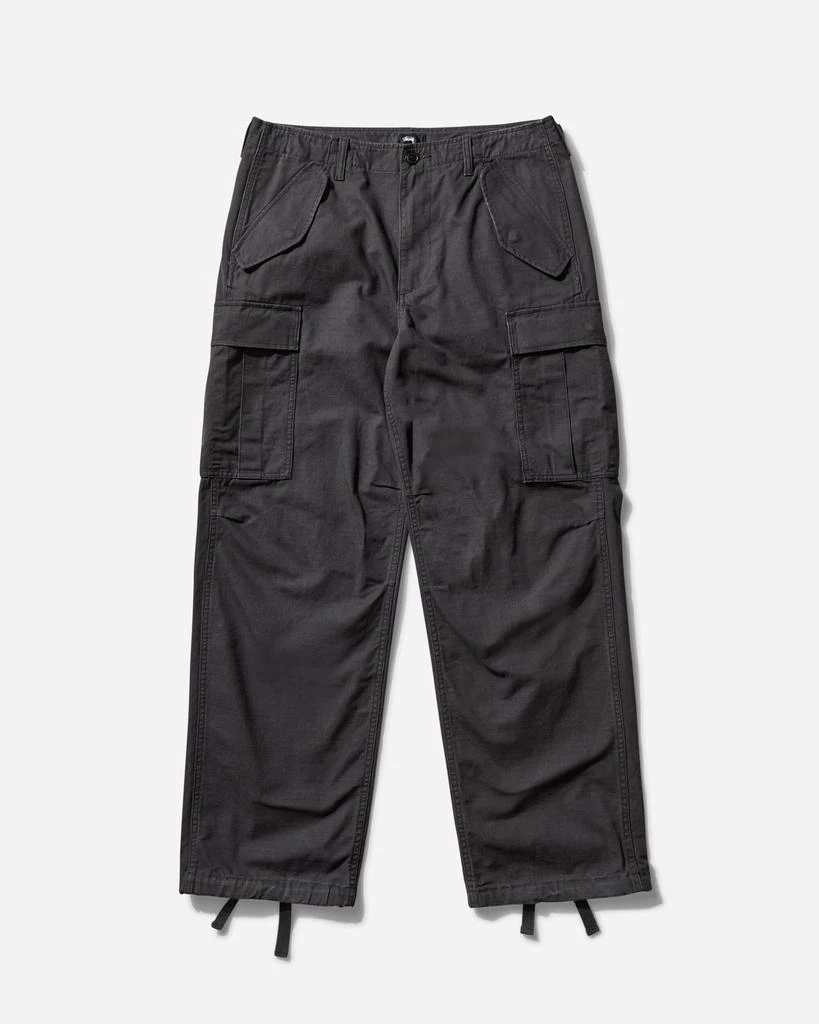 STUSSY Men's Ripstop Military Cargo Pants Black 1