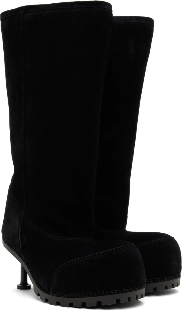 Balenciaga Black Alaska Fur 90mm High Boots 4