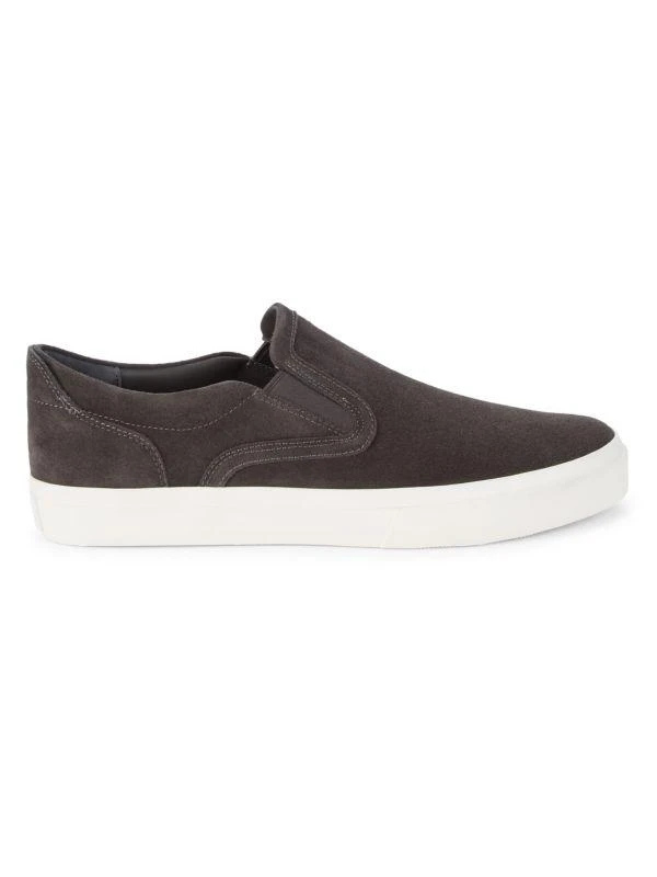 Vince Fairfax Sneakers Mens 10.5 M Gray Suede Slip On Casual Preppy Shoes Vince Mens Fairfax-B Low Top Slip On Fashion Sneakers, GRAY  main image 2