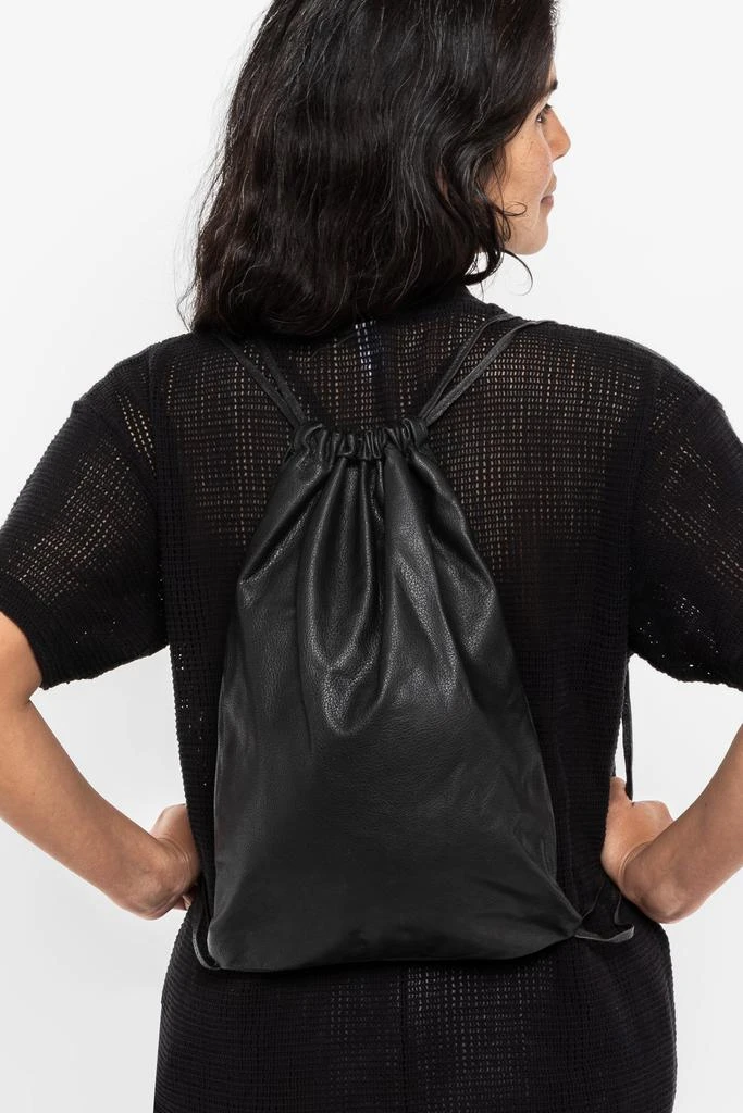 Los Angeles Apparel RLH3414 - Unisex Leather Drawstring Backpack 29